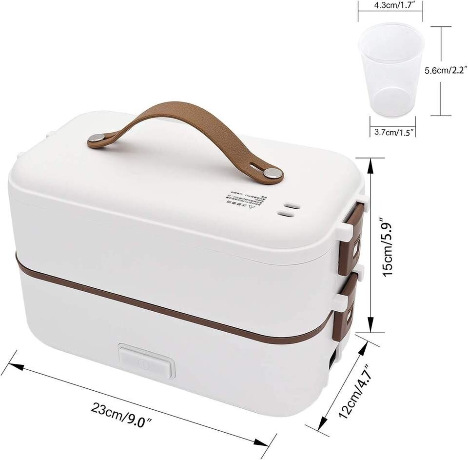 Heated Lunch Box 800 ml Self Cooking Electric Lunch Box, Portable Food Warmer