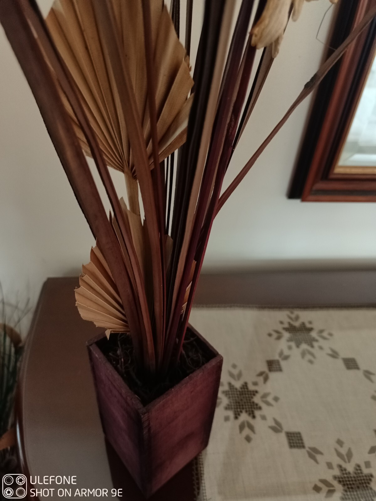 WOW Decorative Wooden Box Pot Vase Planter Dried Flowers, Handmade Home Decor
