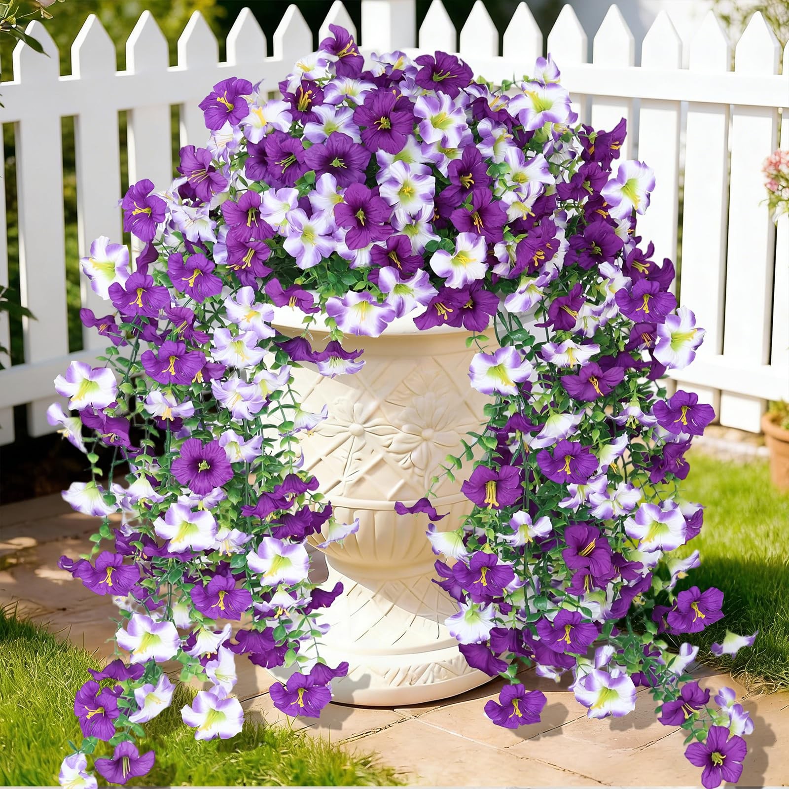 Vibrant Silk Artificial Flowers for Outdoors with Realistic UV Resistant Fake…
