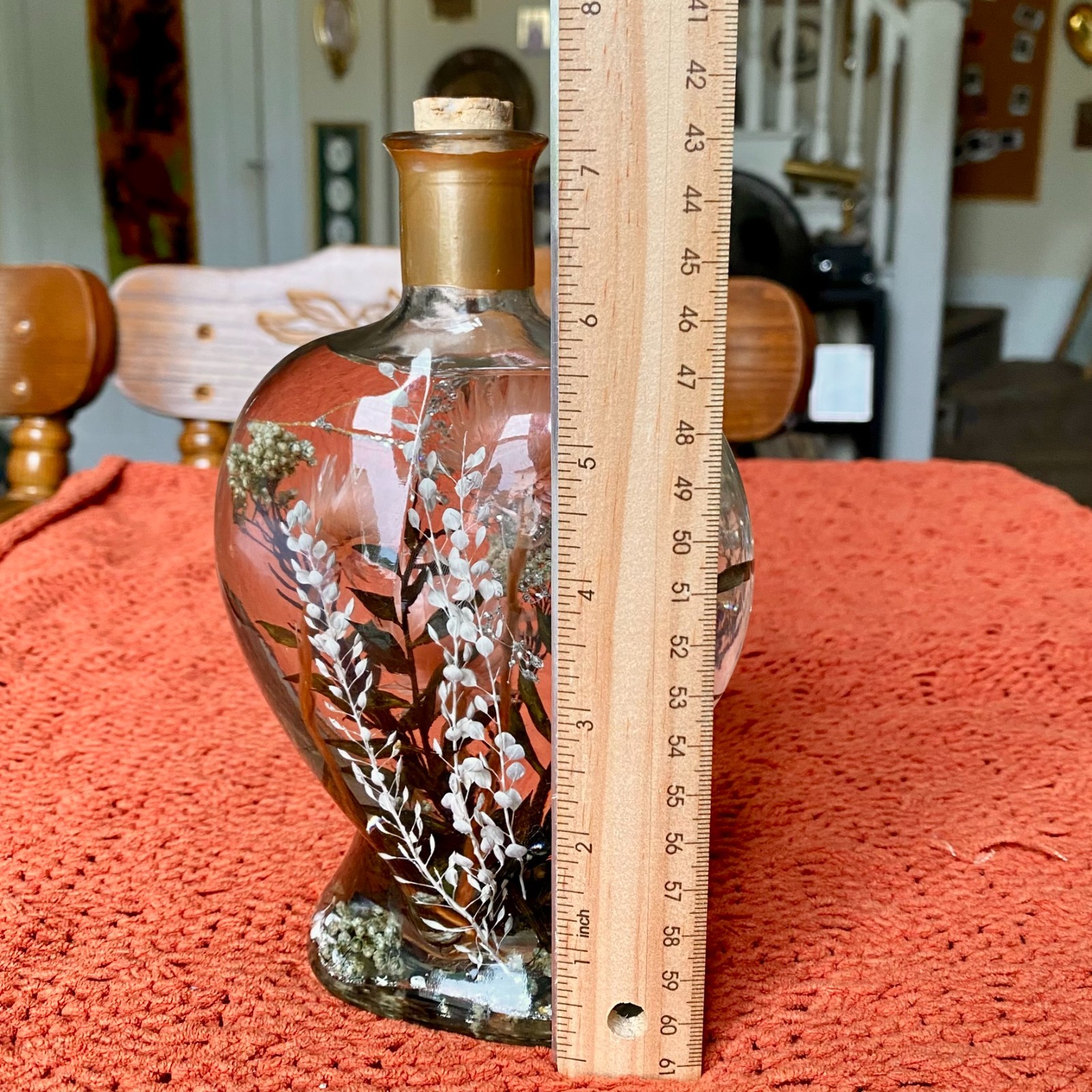 Vintage Aroma Art Floral Design Bath & Body Botanical Oil – Heart Shaped Bottle