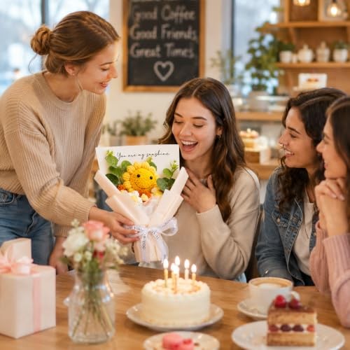Crochet Sunflower Bouquet – “You are my sunshine” Artificial Flower Rose Gold