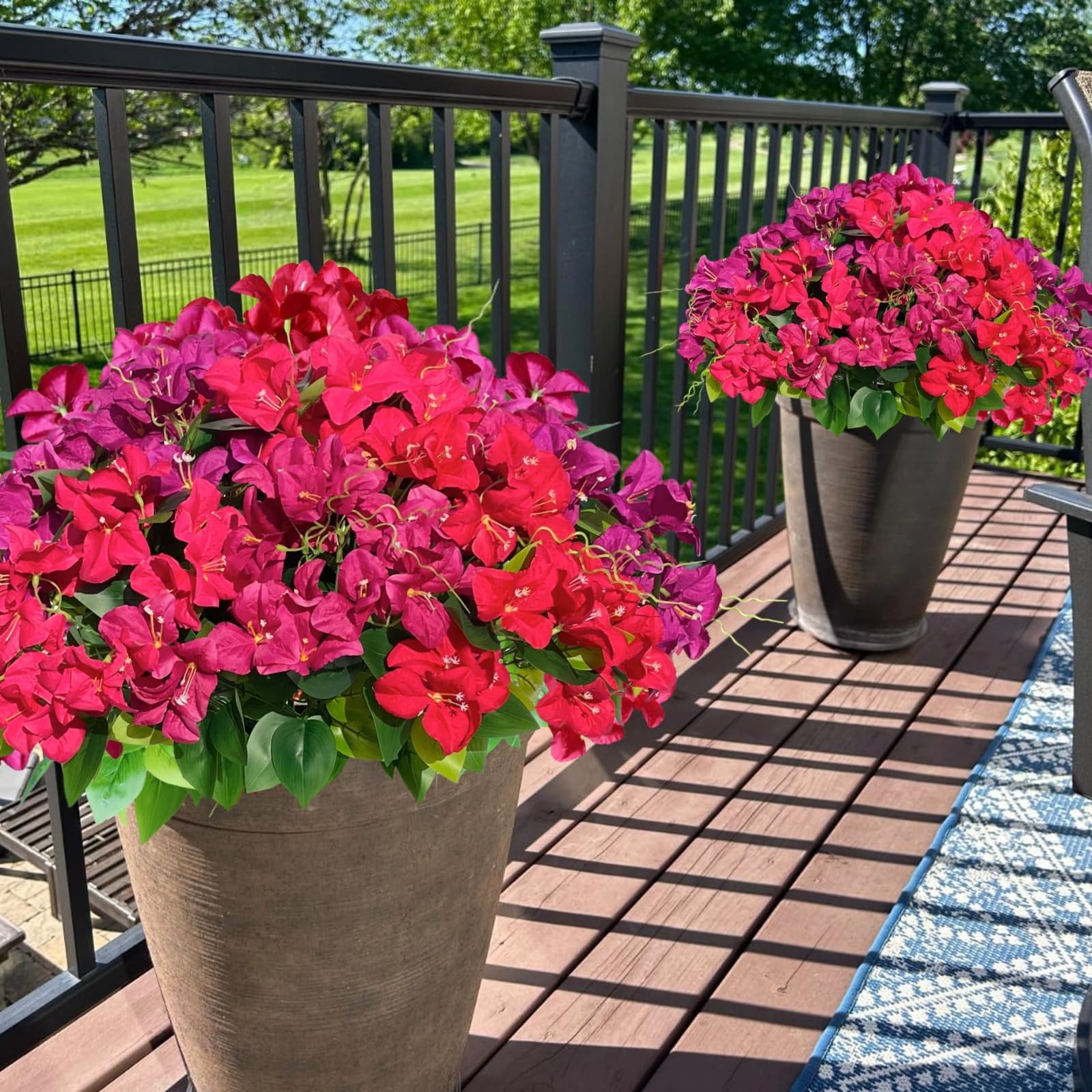 Artificial Bougainvillea Flowers Faux Plants for Outdoors, Fake UV Resistant …