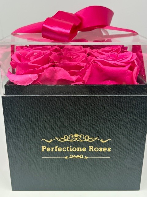 9 PERFECTIONE ROSES Preserved REAL ROSES in Box That Lasts for Years – Open Box