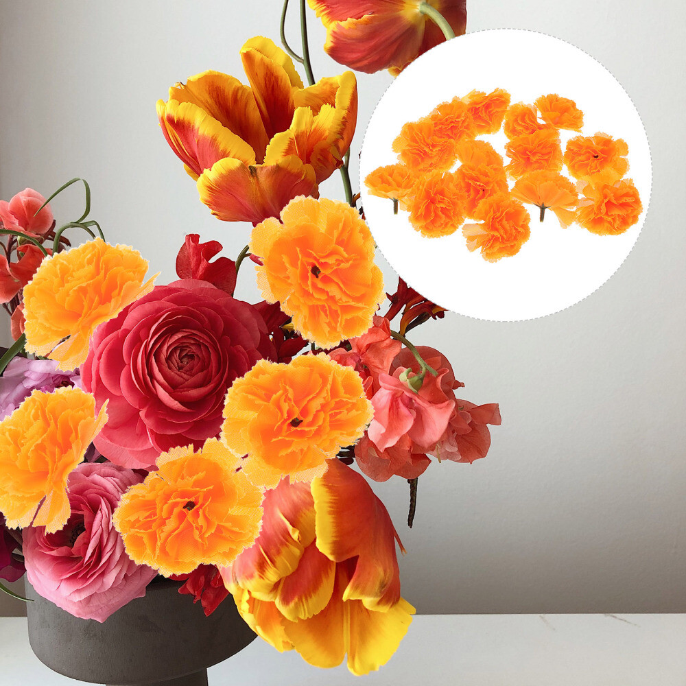 50PCS Wedding Marigold Flowers Marigold Flower Head Artificial Marigold Flowers