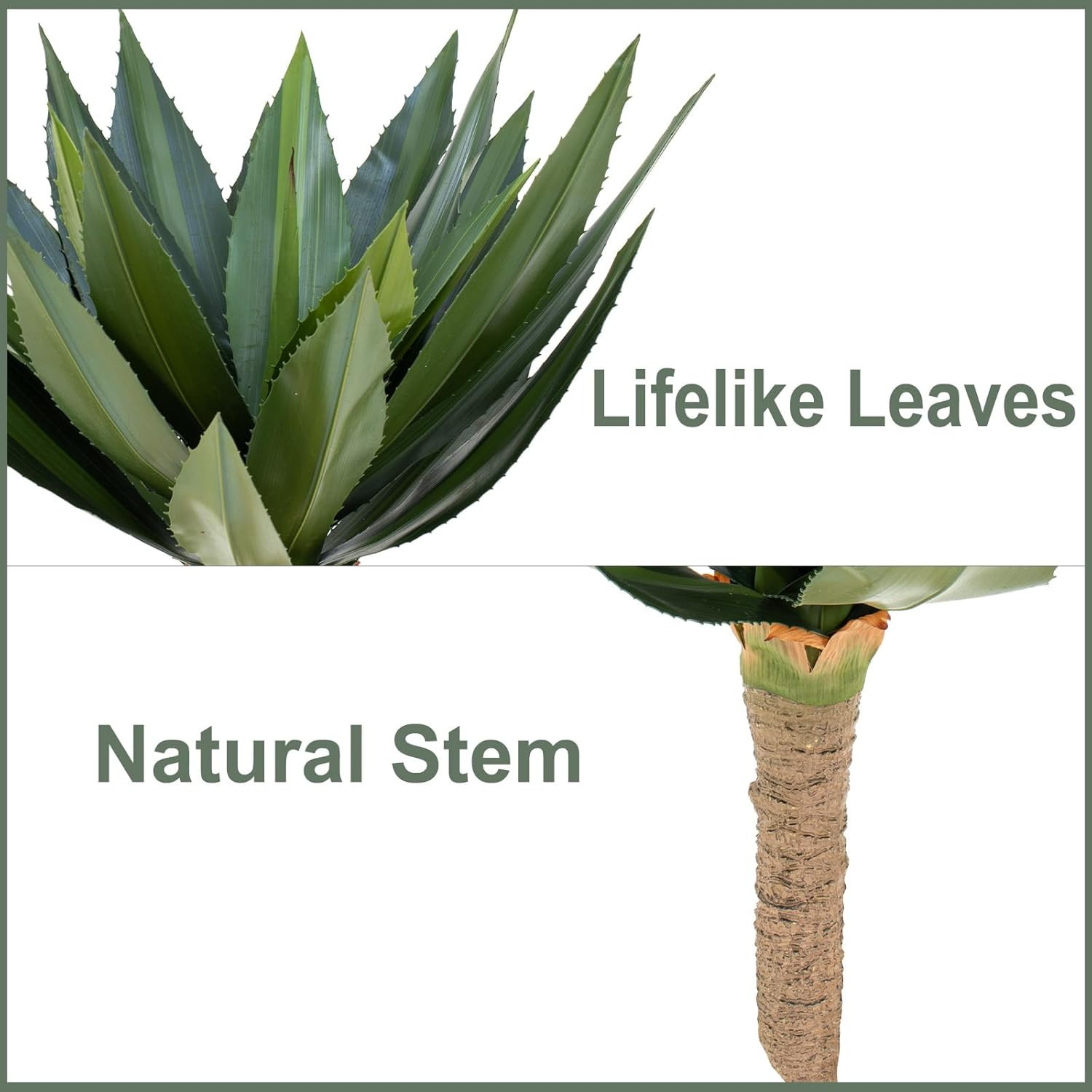27.95″ UV-Resistant Artificial Agave Succulent Plants – Set of 2