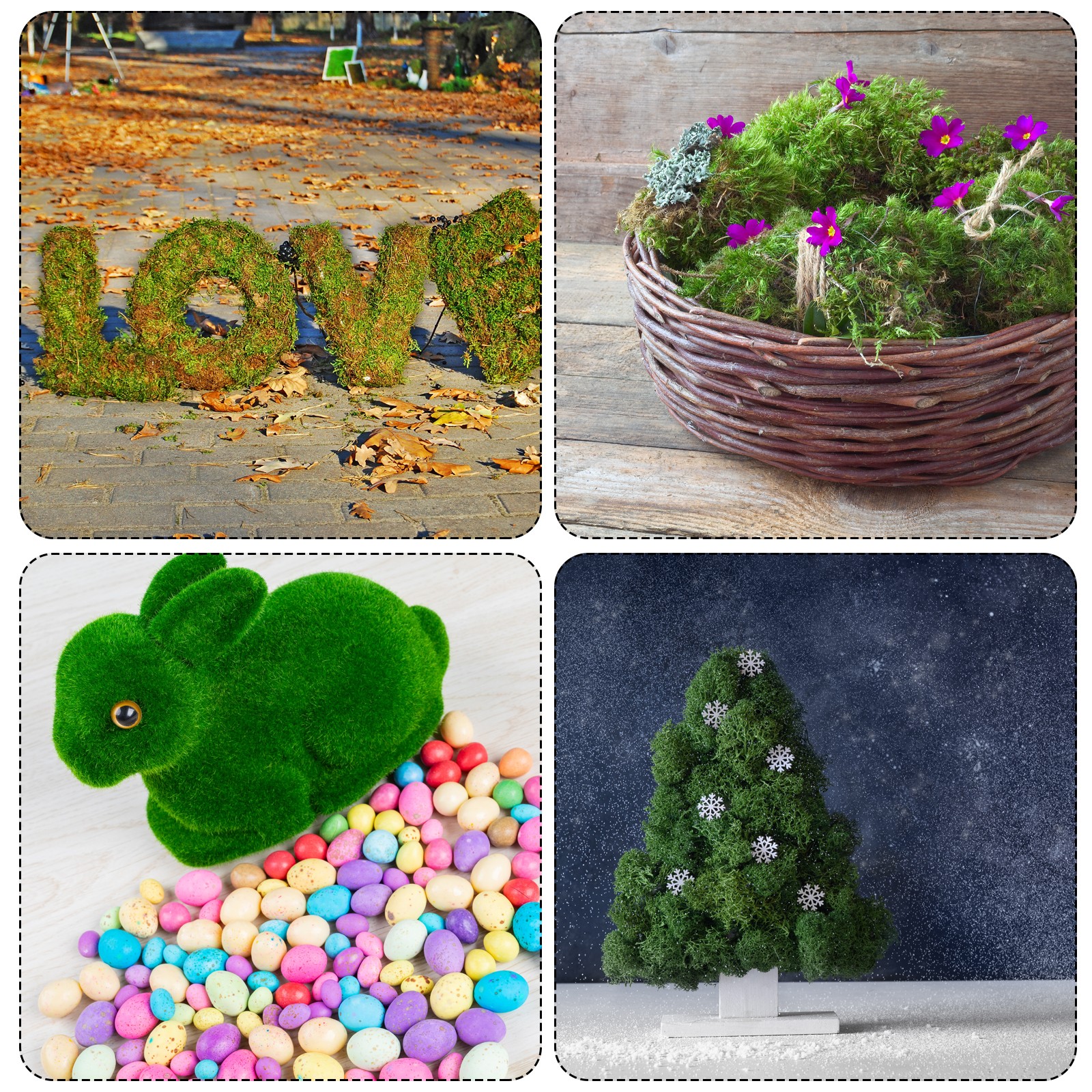 3pcs 1.26 OZ Moss Fake Craft Moss Artificial Moss Natural Moss (Red)
