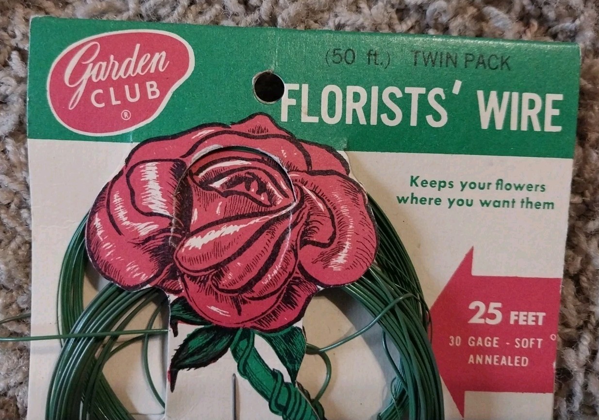 Vintage Garden Club Florists’ Wire For Artificial And Fresh Flowers Florist Wire