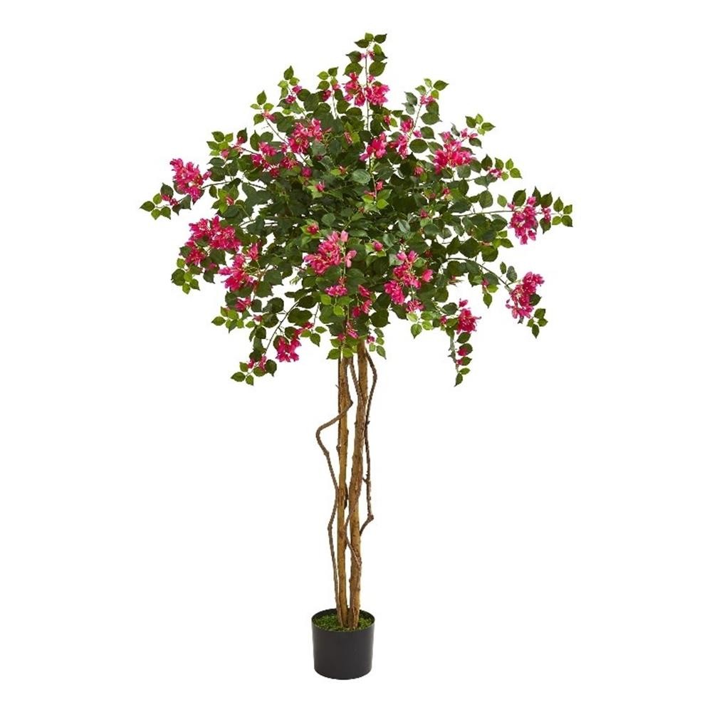 Pemberly Row 66″ Bougainvillea Artificial Tree in Pink/Black