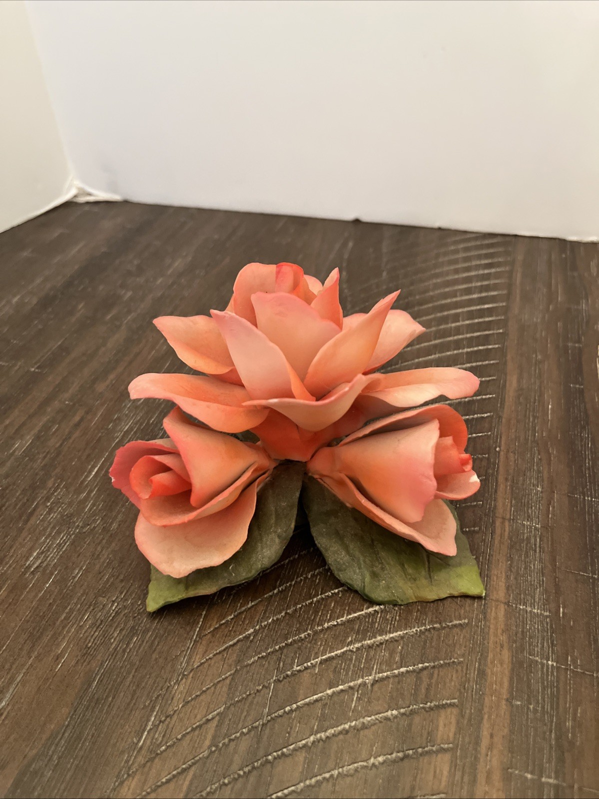 Decorative Peach Rose Flower Accent Piece