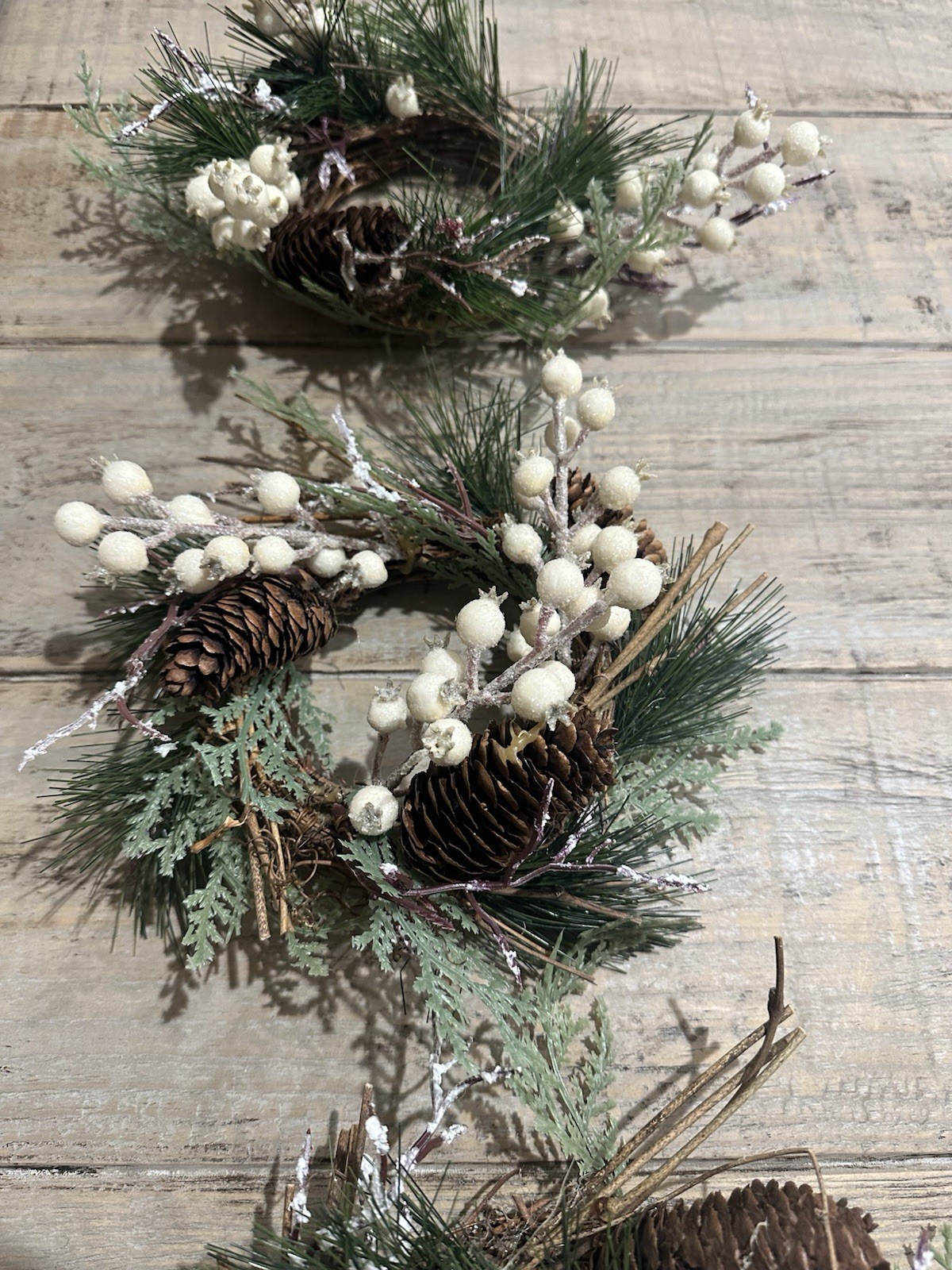 *Hearth & Hand Magnolia *Target Xmas Candle Wreaths set of 3 Joanna Gaines
