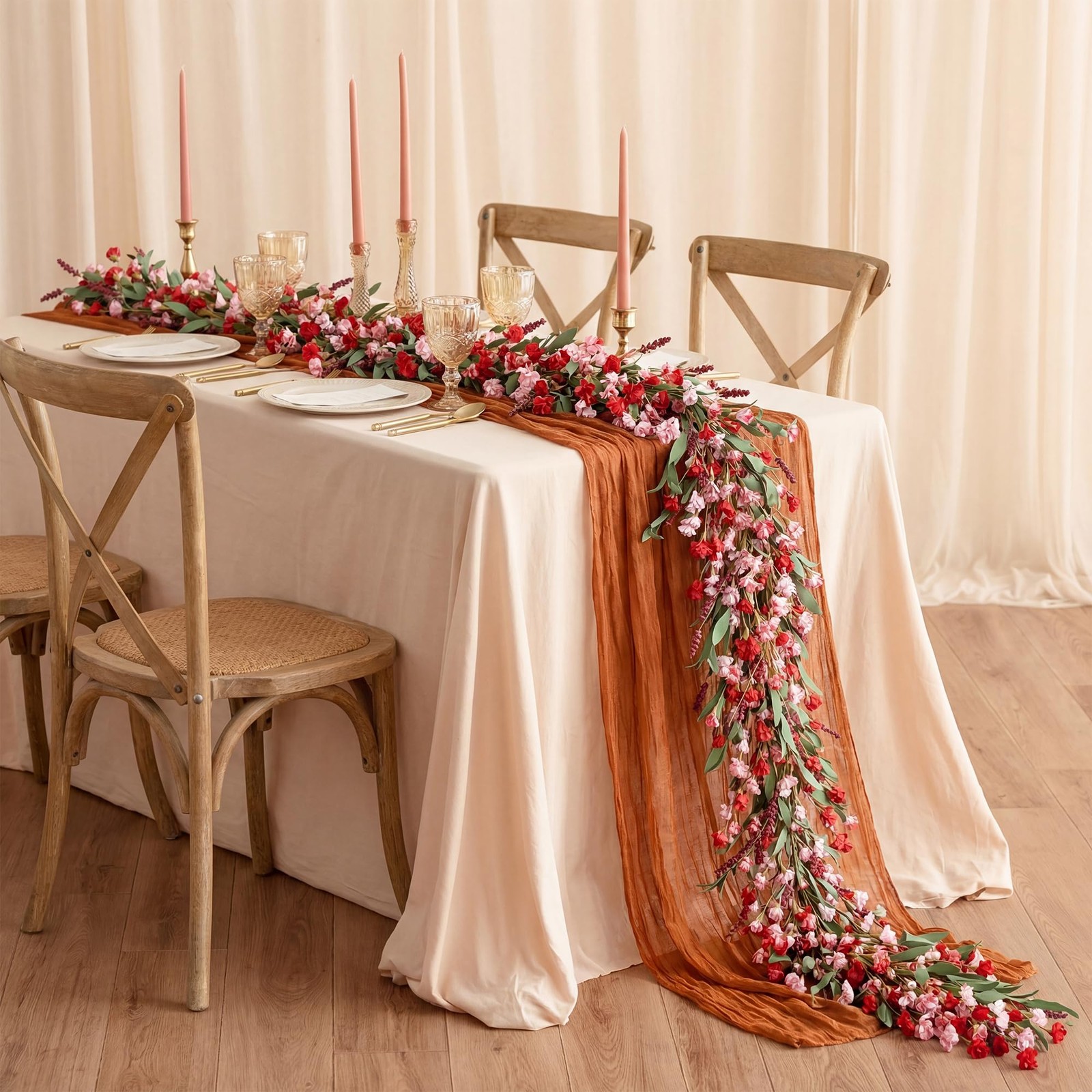 Flower Garland 6Ft Spring/Summer Garland Floral Garlands for Mantle All Year …