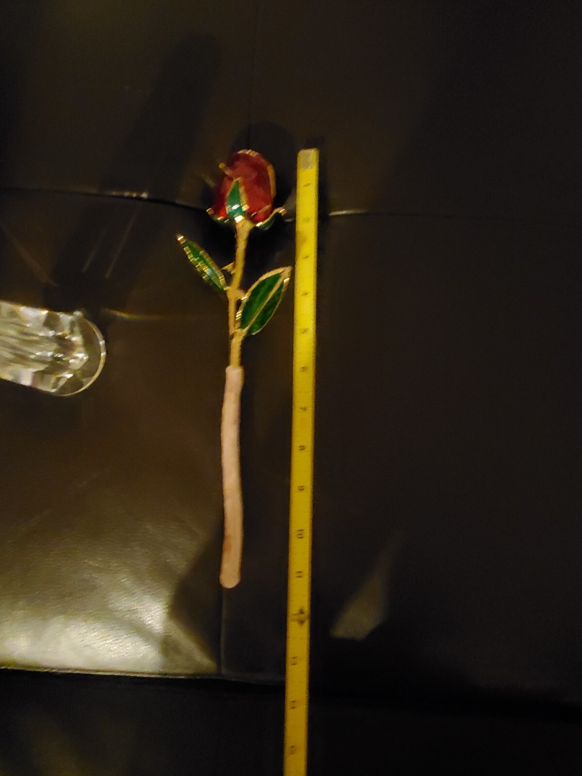 24k Gold Dipped Real Rose (Red) With Vase
