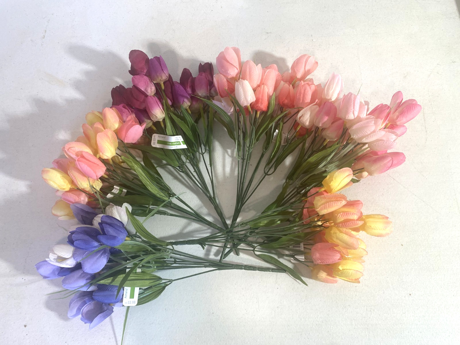 Beautiful lot of artificial Tulips- spring colors