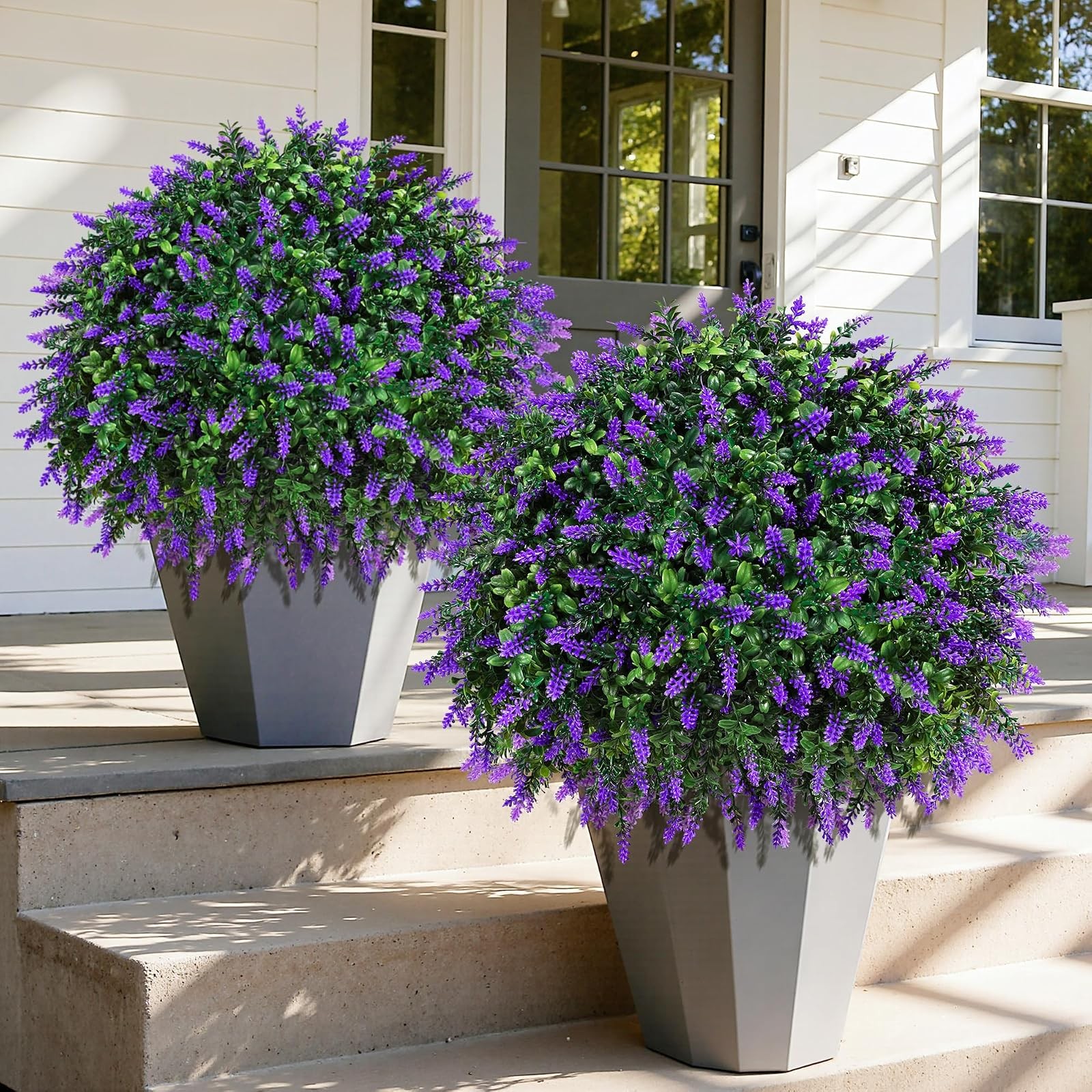 Fake Topiary Lavender 26 Inch 2 UV Resistant