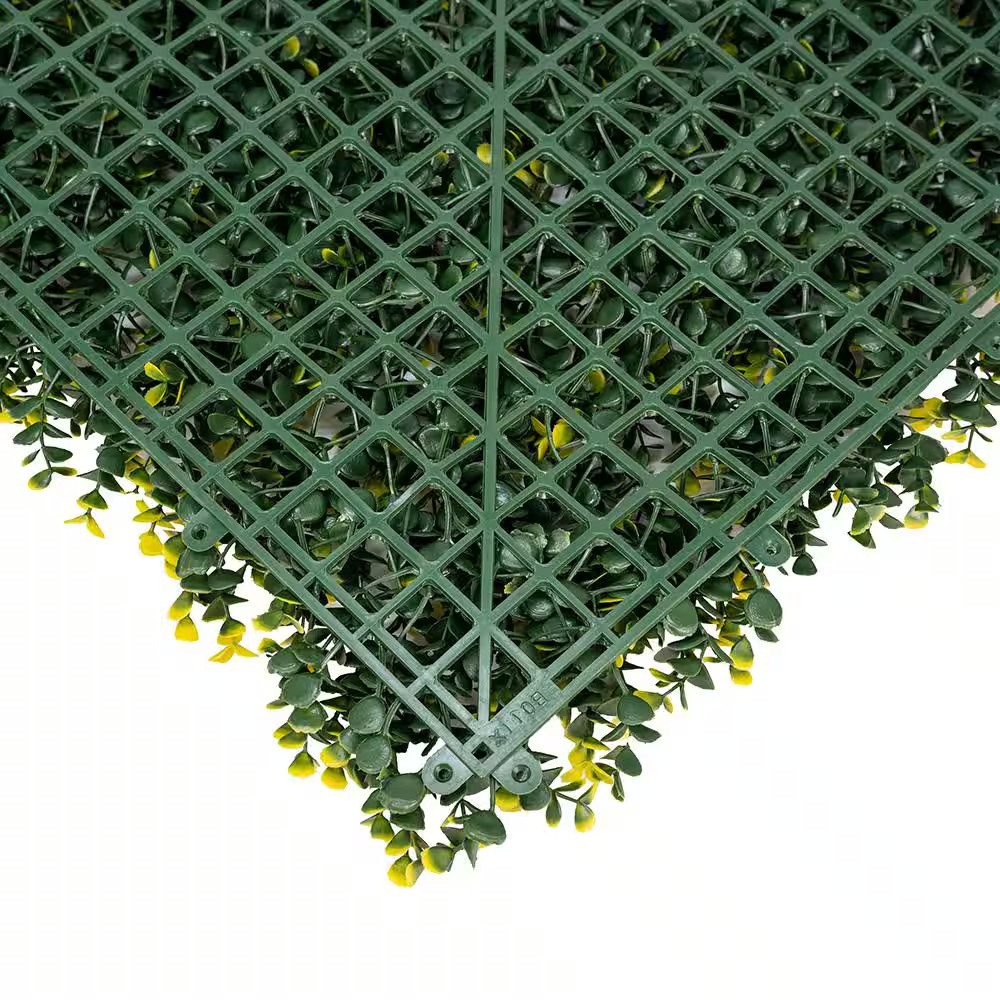 20 In. X 20 In. Premium Artificial Sinica Bush Hedge Greenery Panels (12-Piece)