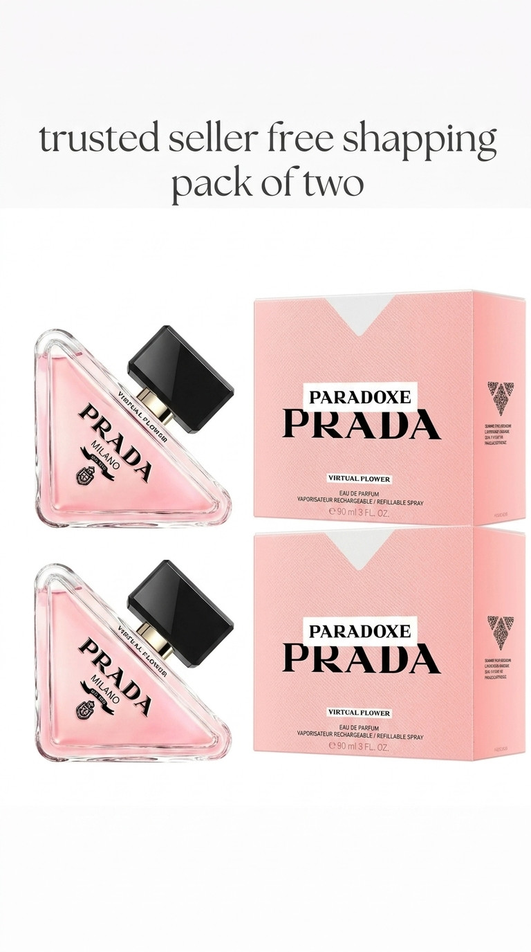 Premium Virtual Flower Eau de Parfum — 2 Pack Bundle, 180ml Total