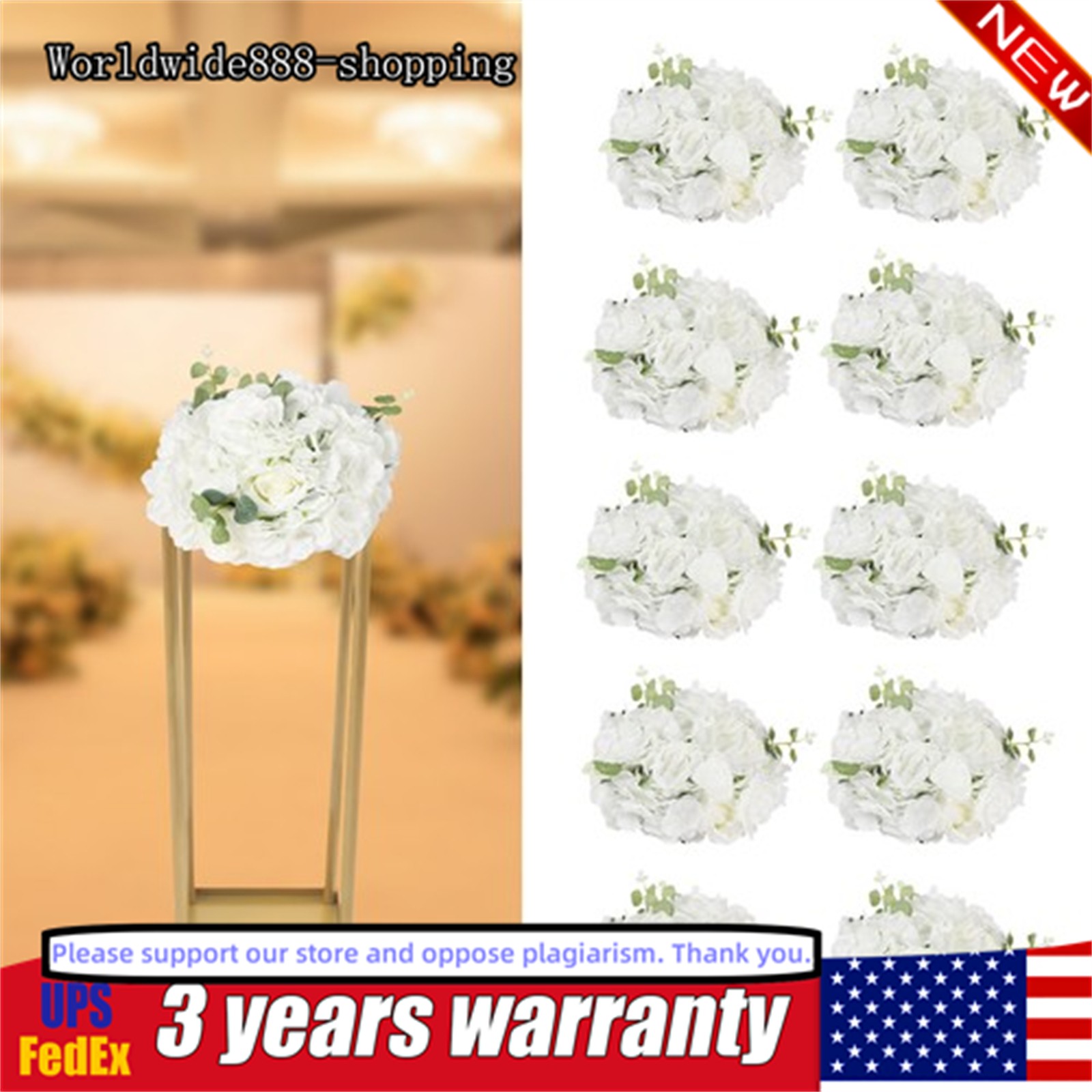 Flower Balls for Wedding Centerpieces 10pcs Fake Flower Ball Arrangement Bouquet