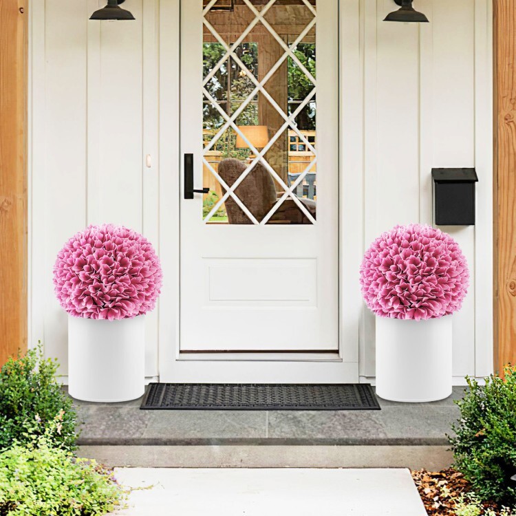 2 Pcs Artificial Plant Topiary Ball, Faux Boxwood Indoor Outdoor Decorative Ball