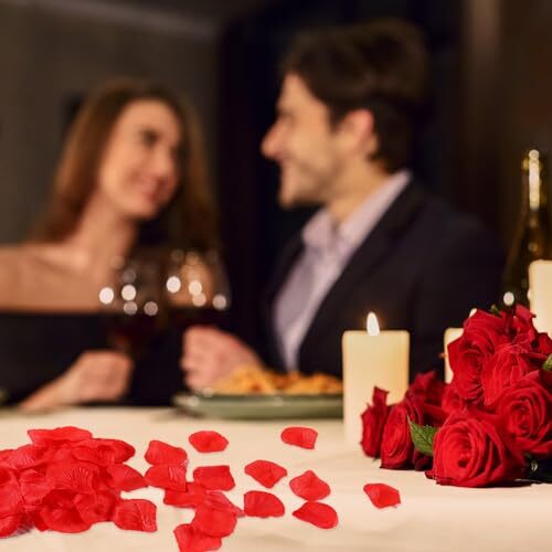 1200PCS Rose Petals for Bedroom – Fake Roses Red Petal Faux Flowers,