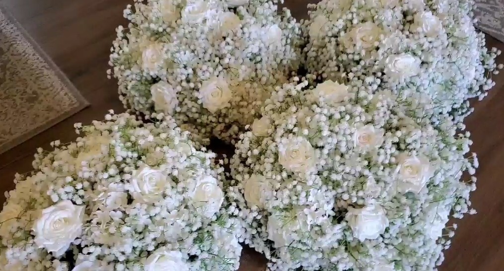 10pc Wedding Flower Ball Baby Breath With roses Flower Wedding Banquet Wedding