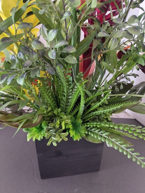 Artificial tropical floral arrangement