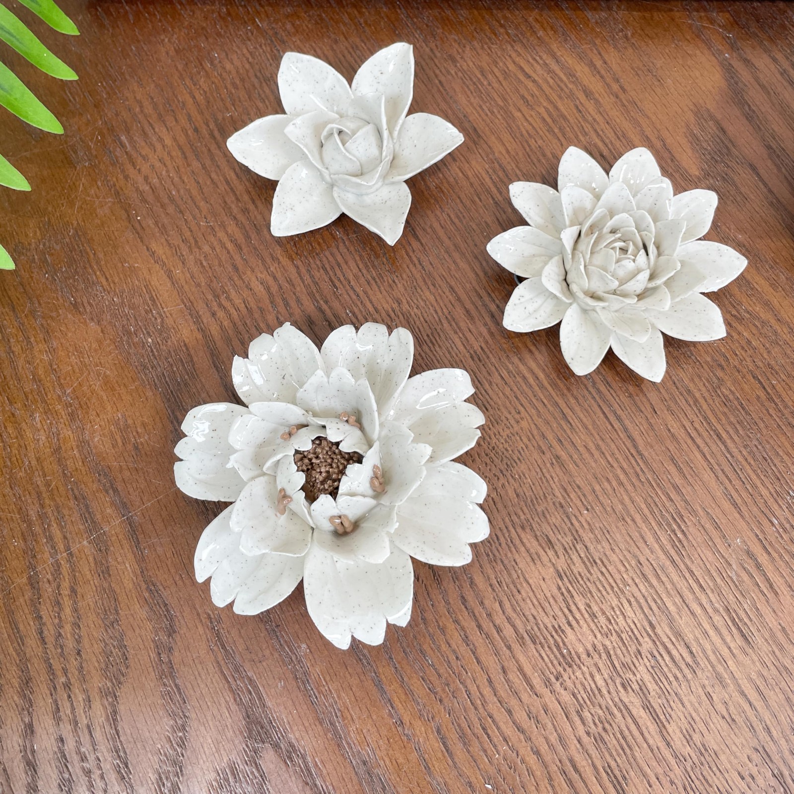 Ceramic Flower Wall Art Decor, Artificial Flower Wall Sculpture,Handmade Cera…