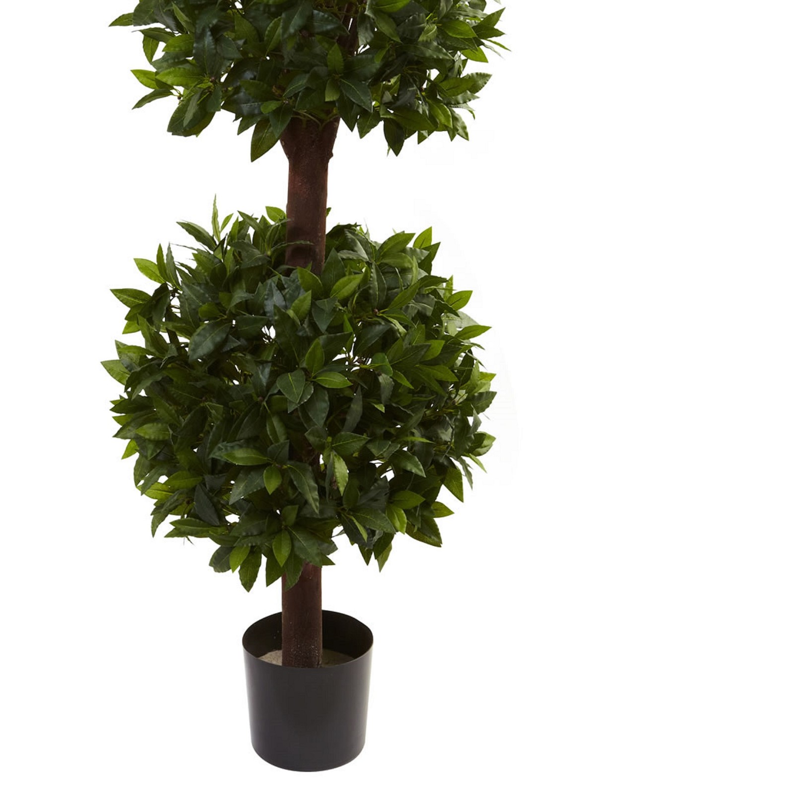Nearly Natural 6.5ft Sweet Bay Triple Ball Topiary in Green
