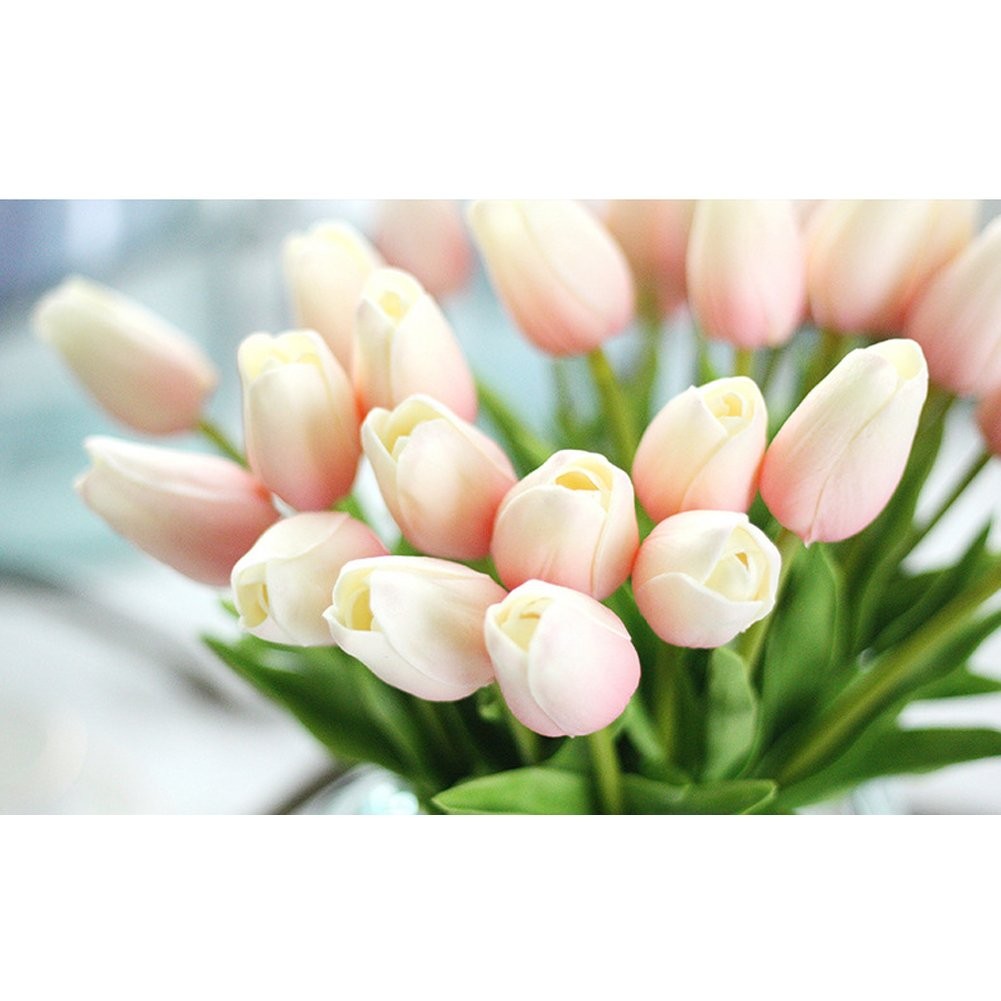 30 PCS RealTouch Artificial Tulip Flowers Home Wedding Party Decor
