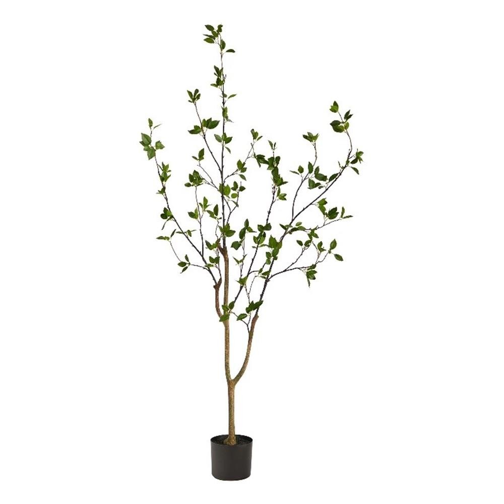 Nearly Natural 5ft Minimalist Citrus Artificial Tree in Green