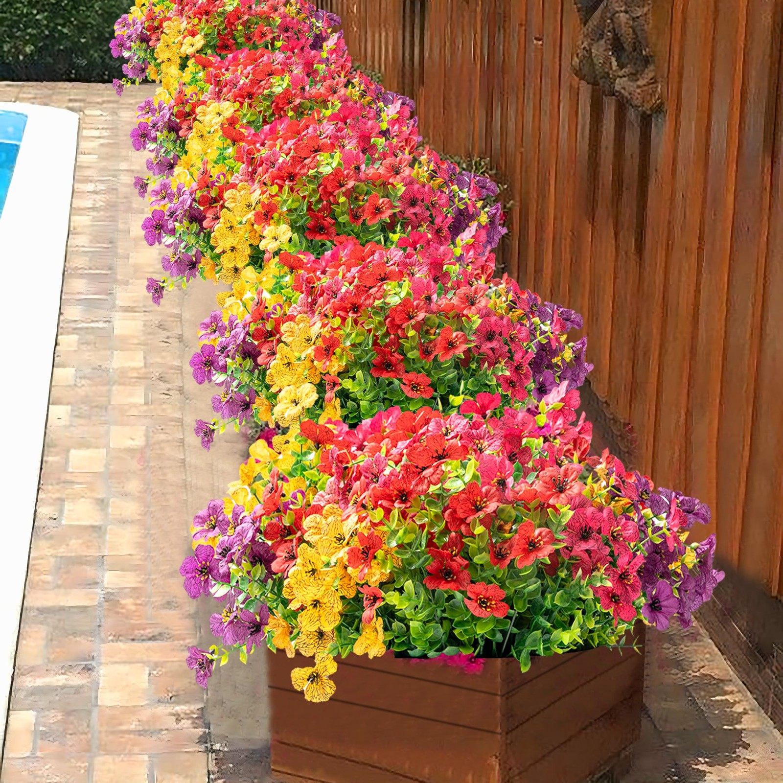Artificial Flowers for Outdoor Indoor Garden Home Decoration, Faux Flower Dai…