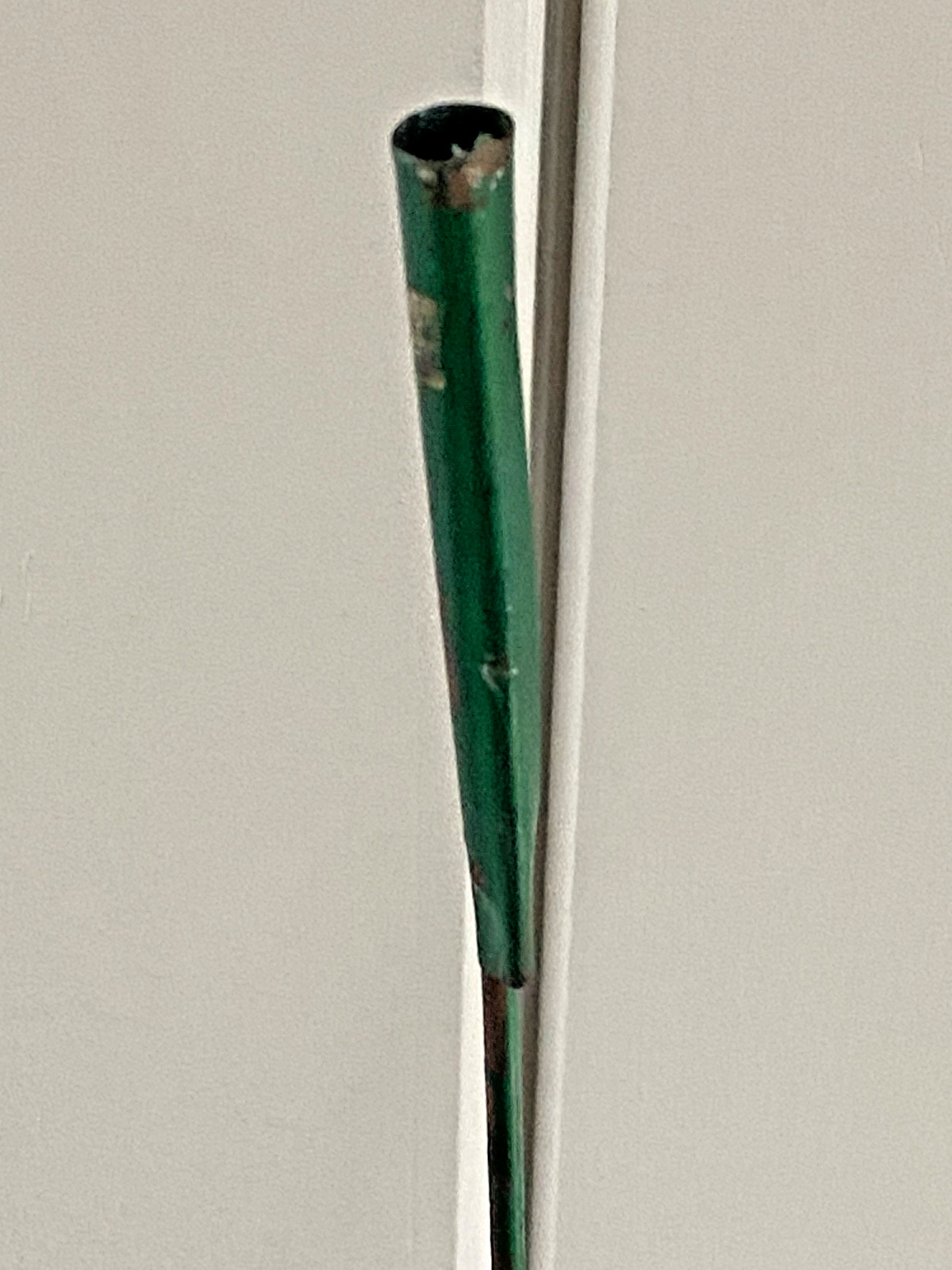 Vtg Rare Green Metal Cattails Grass Flower Frog MCM Kinetic Art Sculpture 37″H