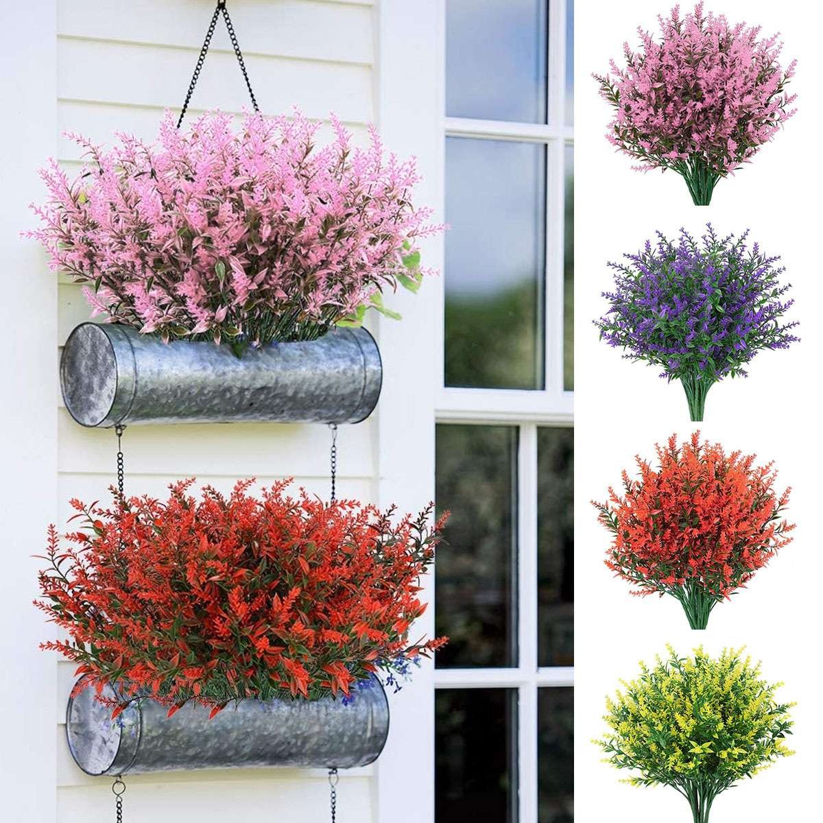 Artificial Boston Fern Plants Fake Hanging Flower Vine Home Garde Outdoor Decor