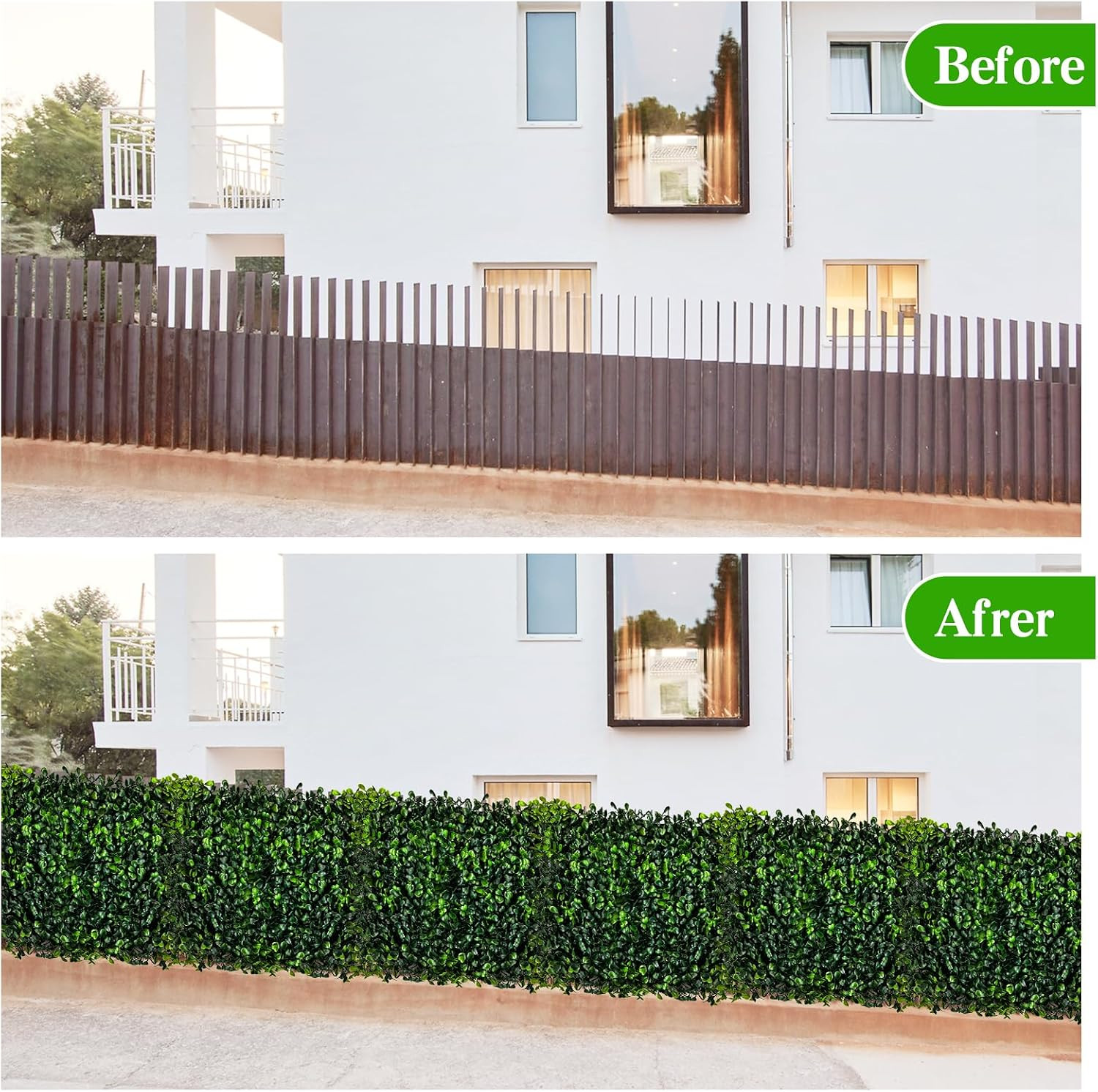12 Pack Artificial Boxwood Grass Wall Panels, Boxwood Hedge 10″X10″ Wall