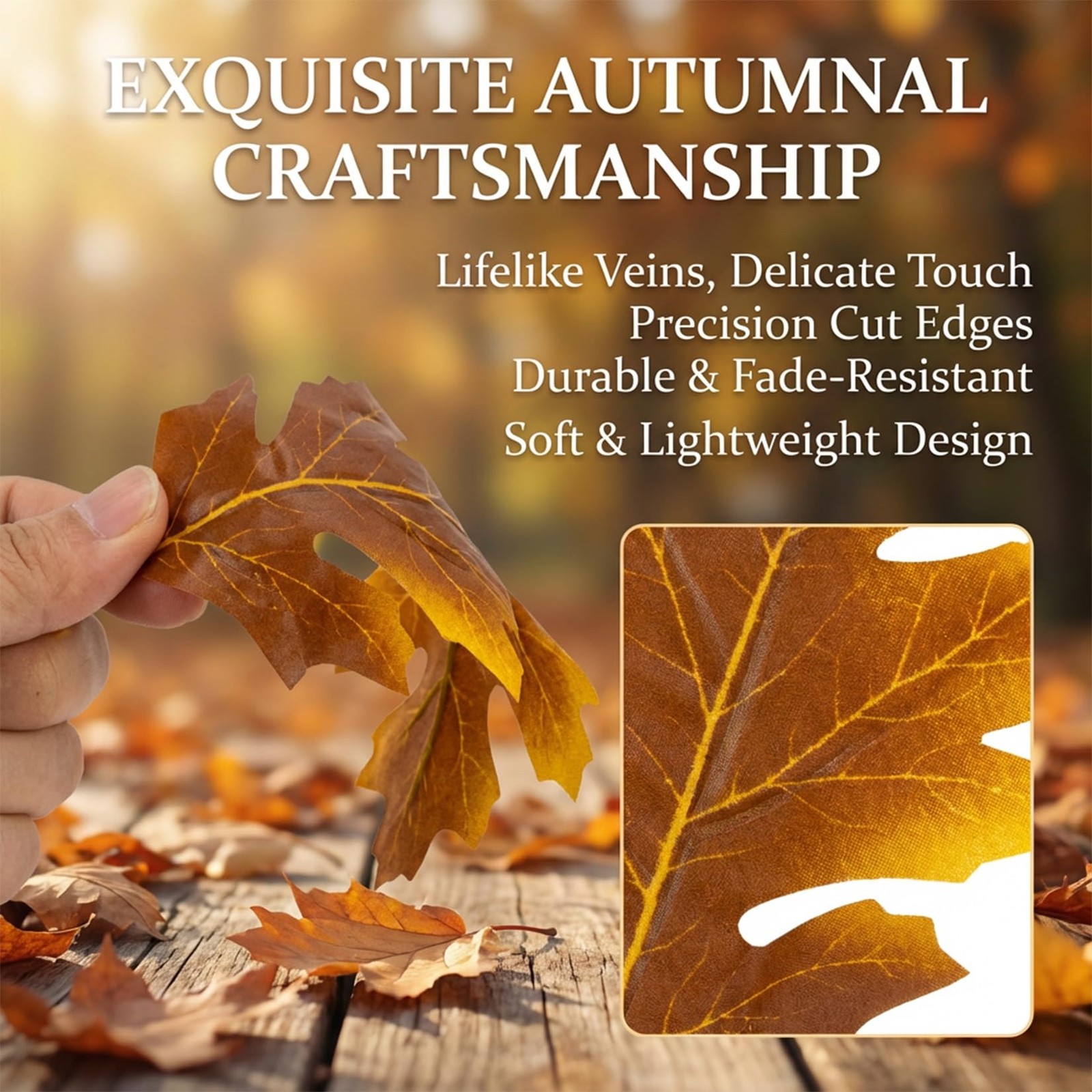 40 PCS Mixed Color Thanksgiving Fall Artificial Maple Leaves Wall Autumn Decor