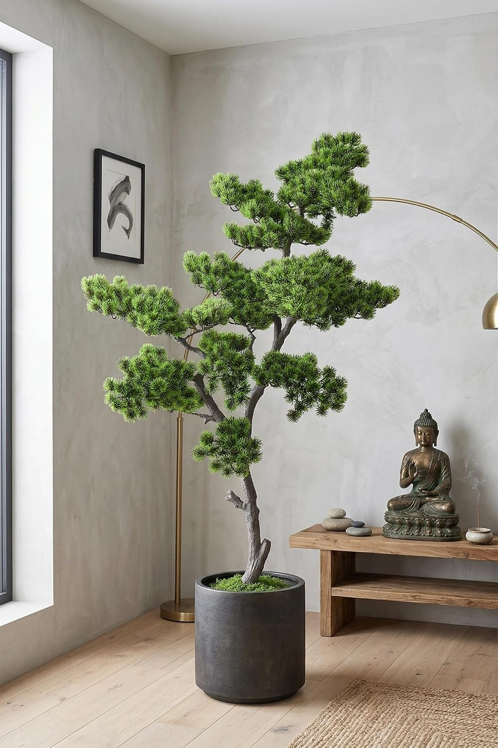 4FT Artificial Bonsai Tree Large Faux Plants Indoor Fake Tall Realistic 48 Inch