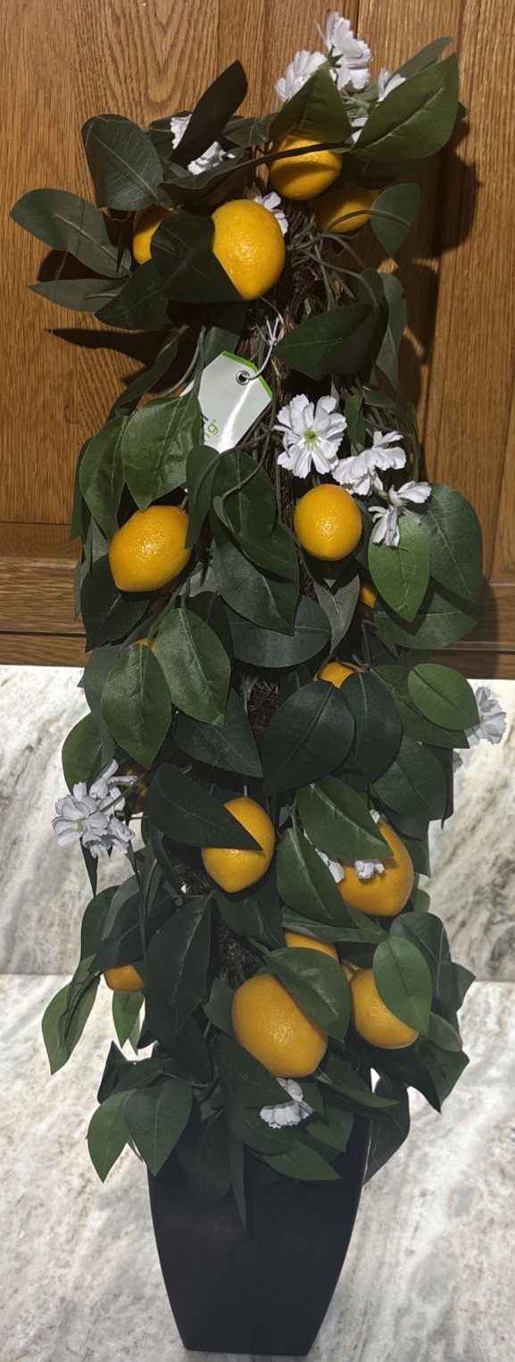 Artificial Lemon Tree Terra Pot Farmhouse Decor 36x12x12 inch—SHIPS IN 24 HOURS—