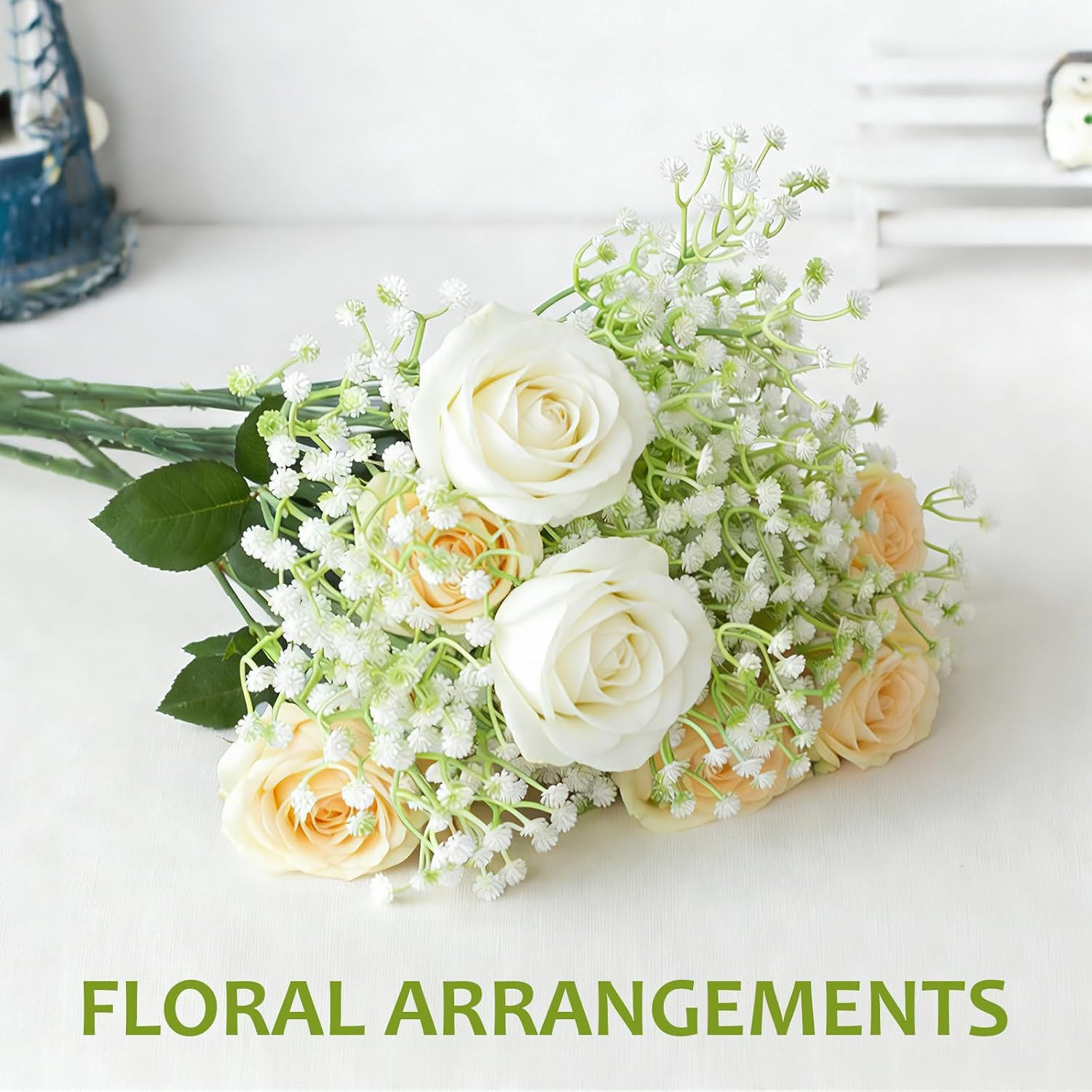 150 Pcs Babys Breath Artificial Flowers,White Baby Breath Flowers Artificial Bul