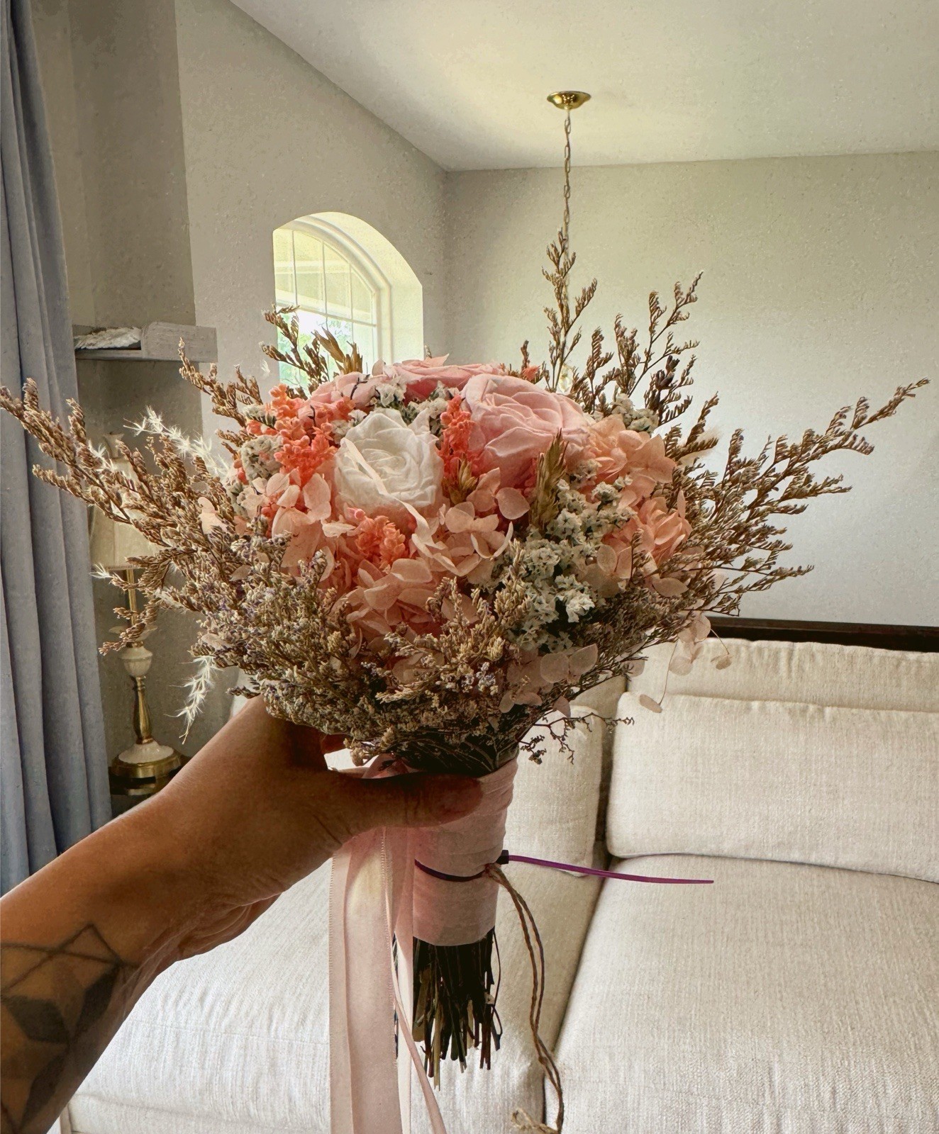 Preserved Flowers Bucket, Bridal Bucket, Preserved Flowers Gift