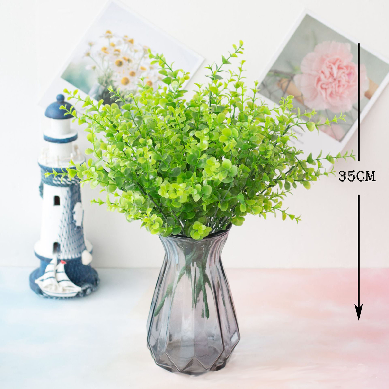 5pcs UV Resistant Outdoor Fake Flower Plant Garden Decor Hanging Basket Decor