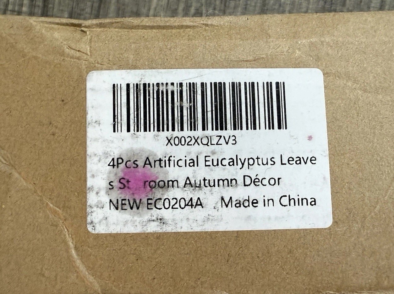 Artificial Yellow Eucalyptus Leaf Branches for Home Decor/Crafting Damaged Box