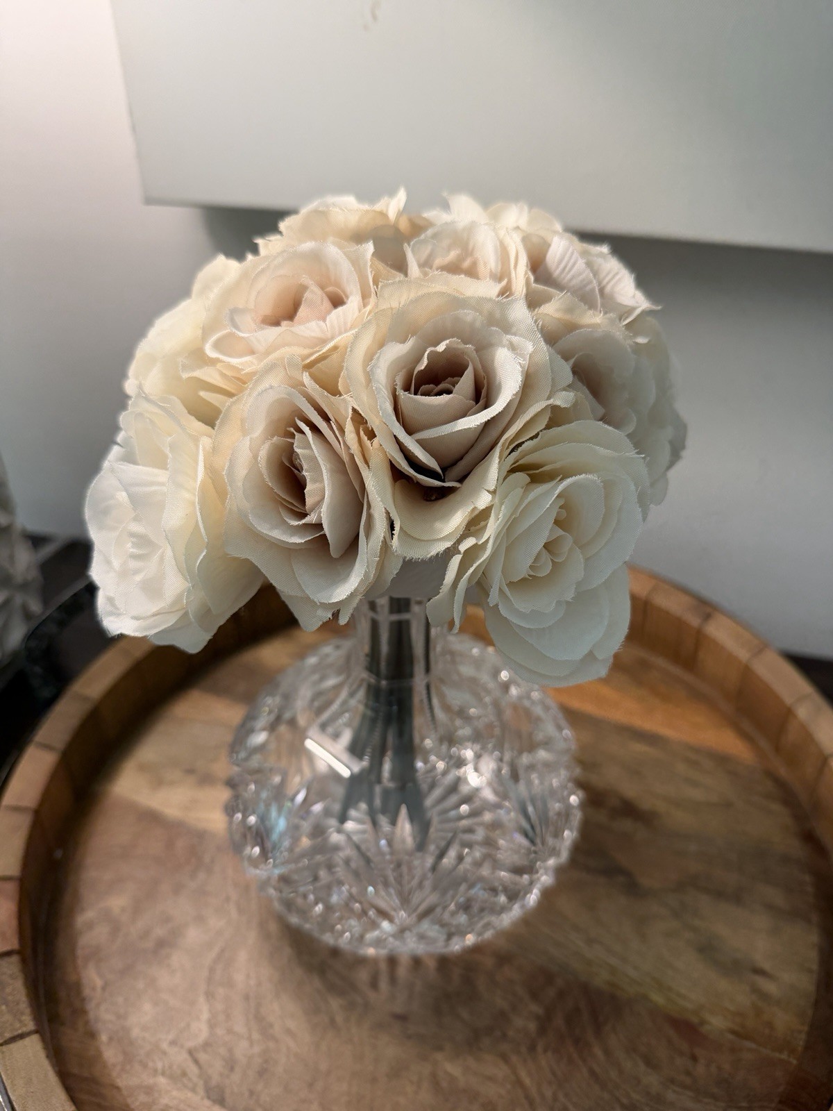 Faux Roses Flowers Only (Vase Not Included) Bouquet Arrangement 11″H X 8″W