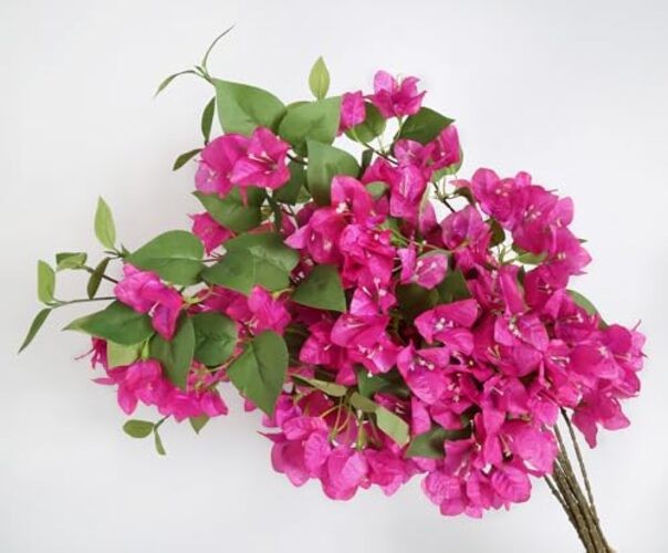 12PCS Bougainvillea Artificial Flowers 31.50″ Long Stem Fake Silk Deep Pink