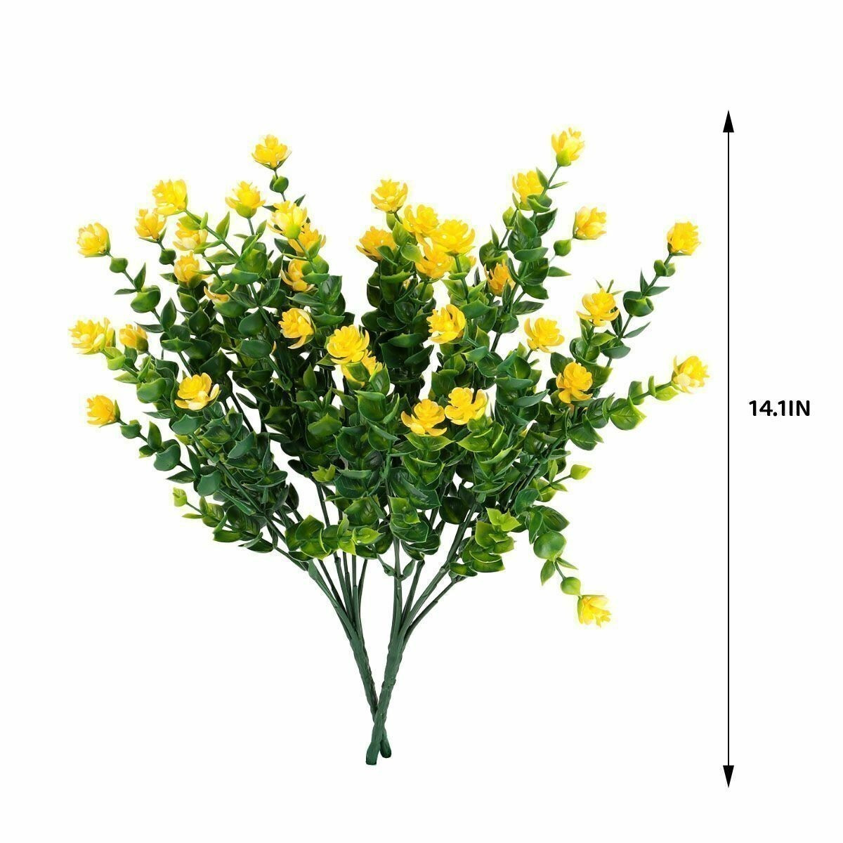 6/10Pcs Artificial Flowers Fake Outdoor UV Resistant Boxwood Plants Shrubs Decor