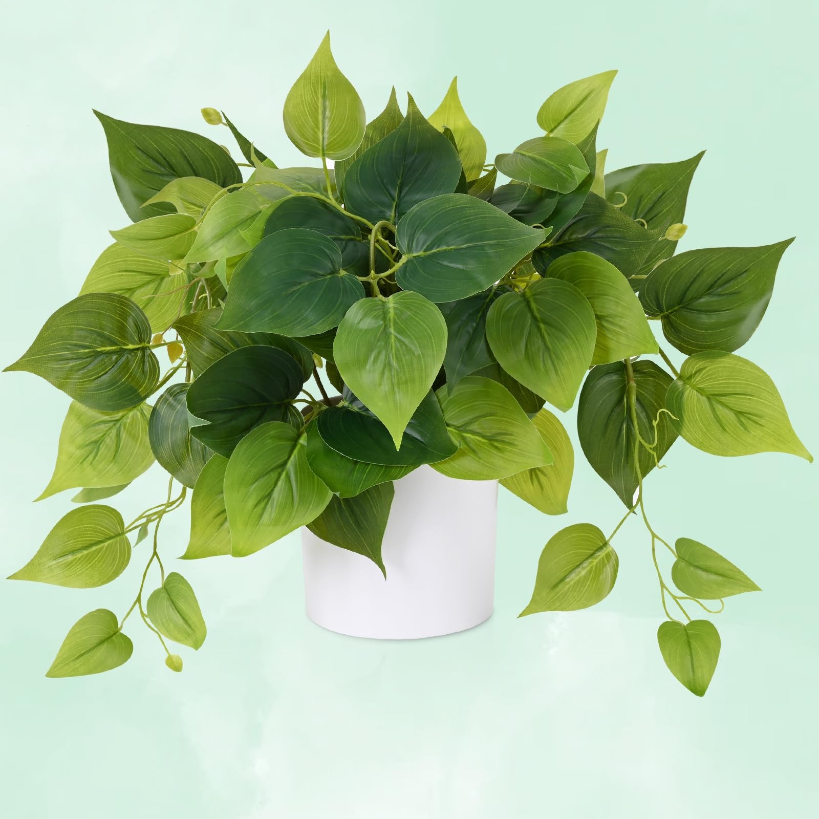 Faux Plants Indoor with Plastic Pots, Realistic Small Fake Plants, Fake Plant…