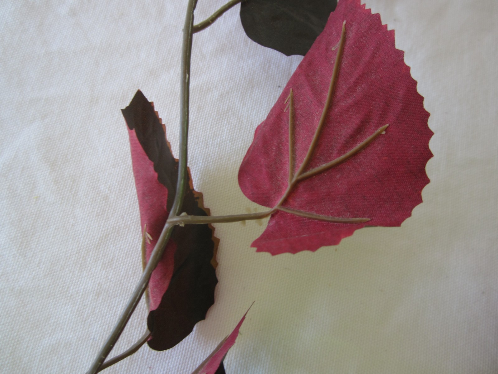 Lot of RED & GREEN Artificial Floral BUSH LEAVES Tree Branches Greenery Decor