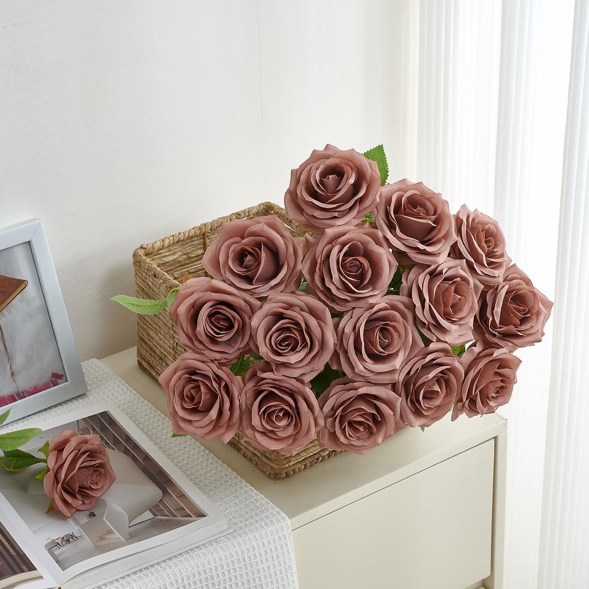 Artificial Flowers Bulk Pack – Dusty Rose Bouquet