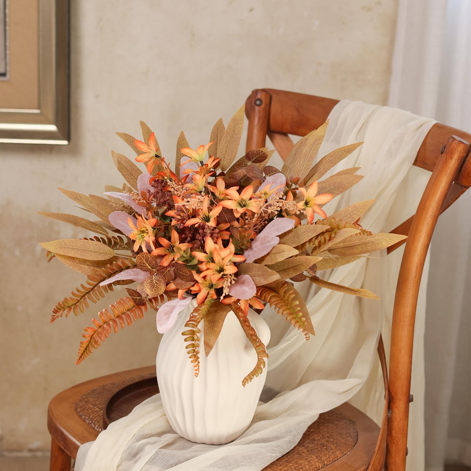 Artificial Greenery Stems Box Set for Fall Decor (Pack of 70pcs) with 8 Kinds…
