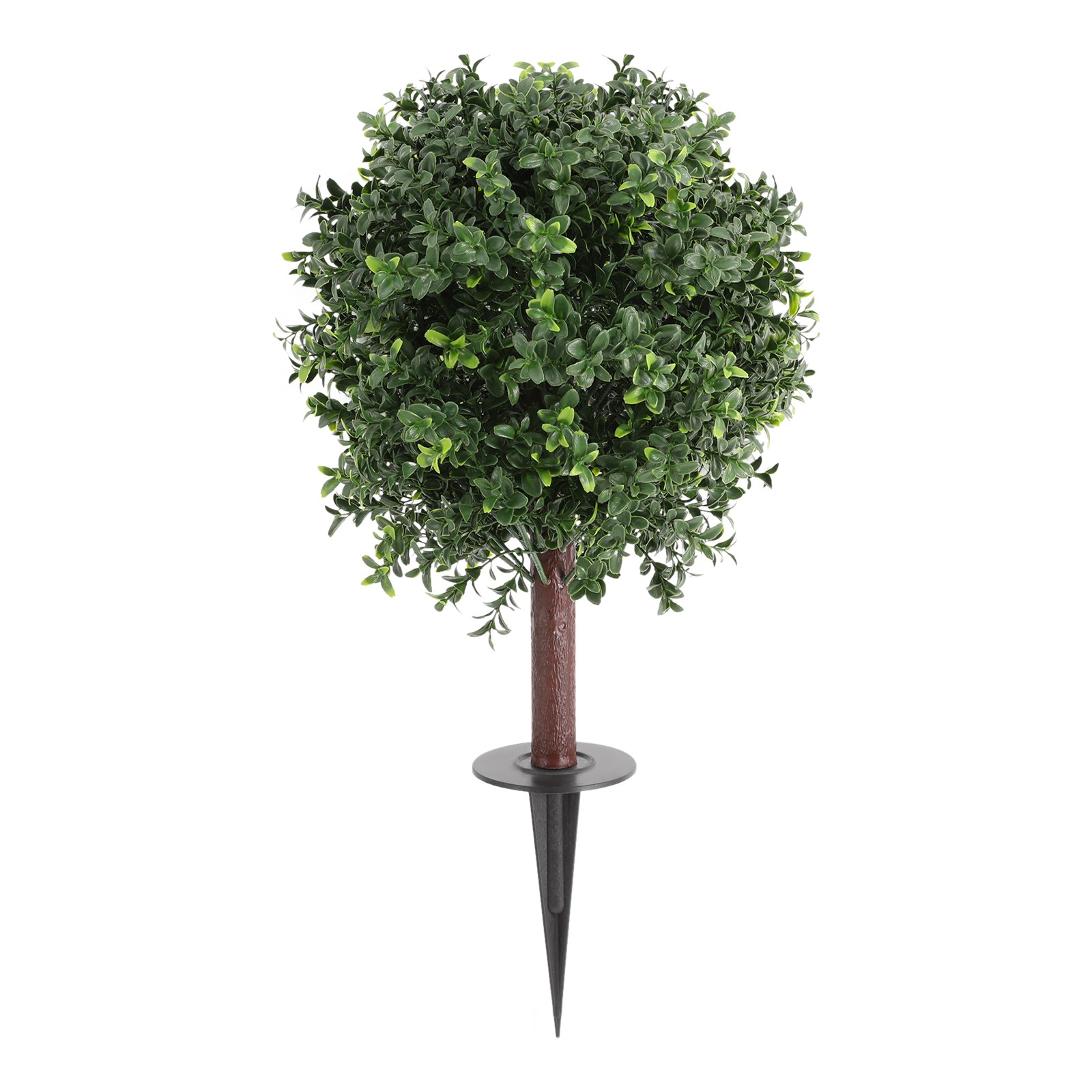 4 Pcs 25.6inch Artificial Boxwood Topiary Ball Trees with Ground Spikes