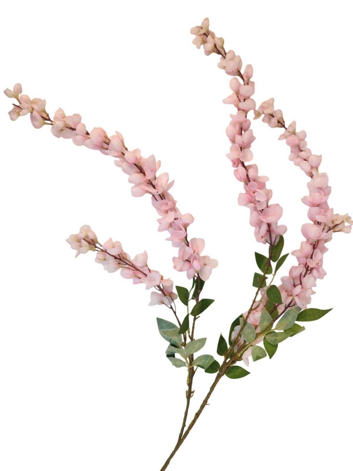 Blush Pink Wisteria Stem 43 Inch Artificial Hanging Flowers Silk Wisteria Spray