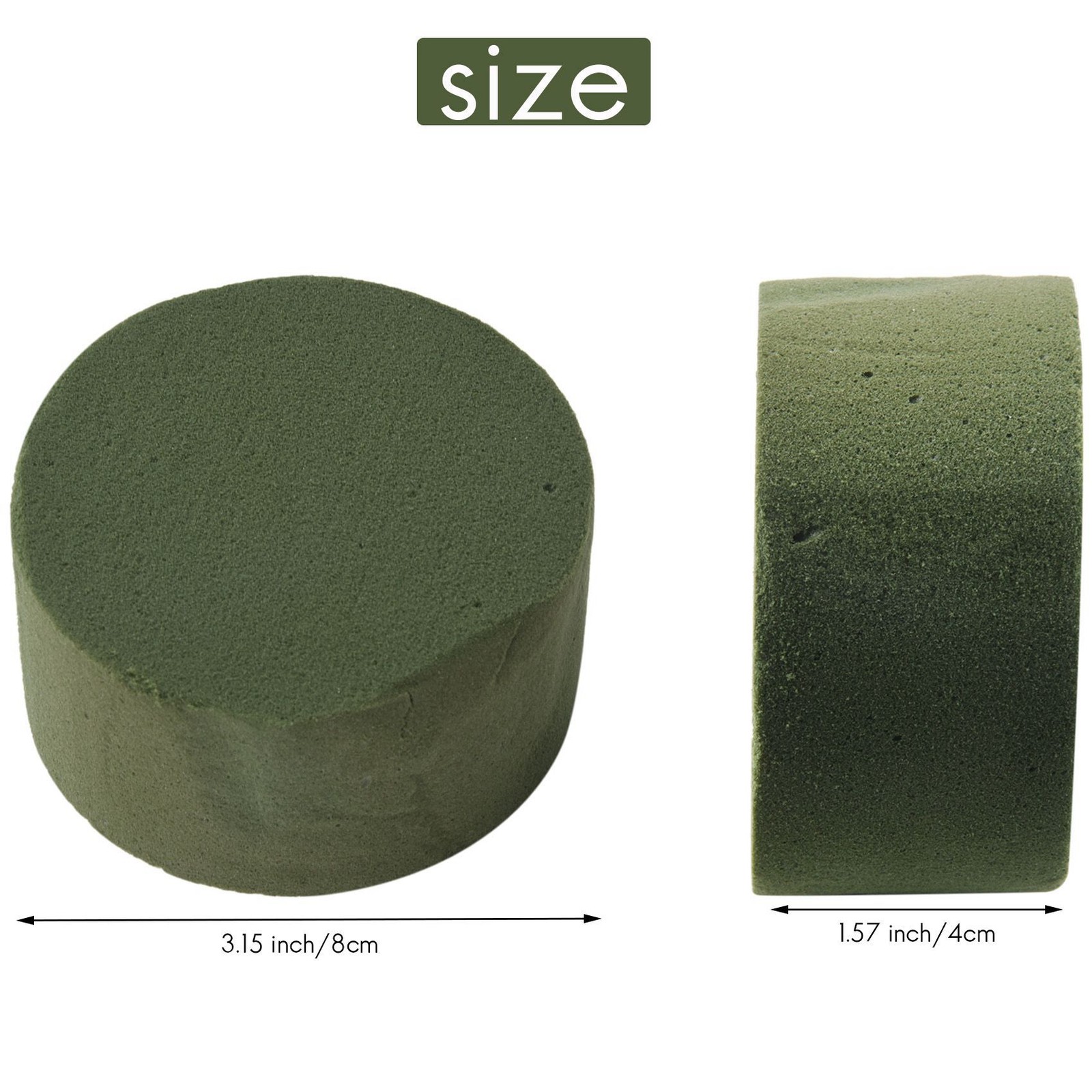 8 Pack DIY Flower Arrangement Kit Green Round Wet Floral Foam, Wedding8811